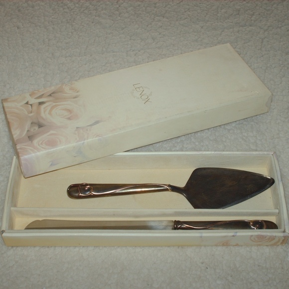 Lenox Kitchen Vintage Lenox Cake Knife Server Set With Box Poshmark